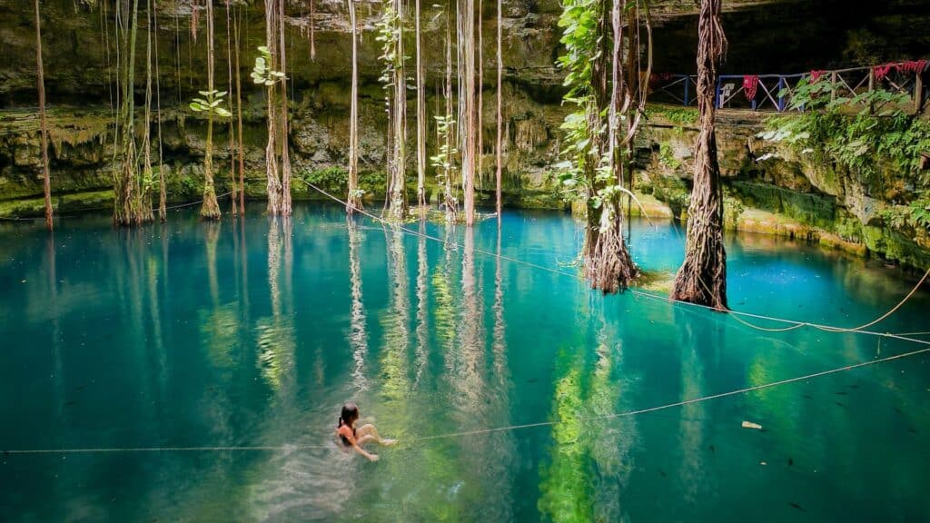 Magical cenote in the Riviera Maya