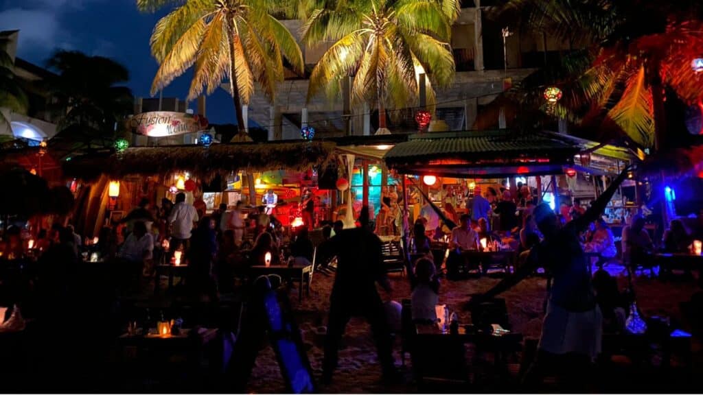 nightlife in Puerto Aventuras by Marc Andrew